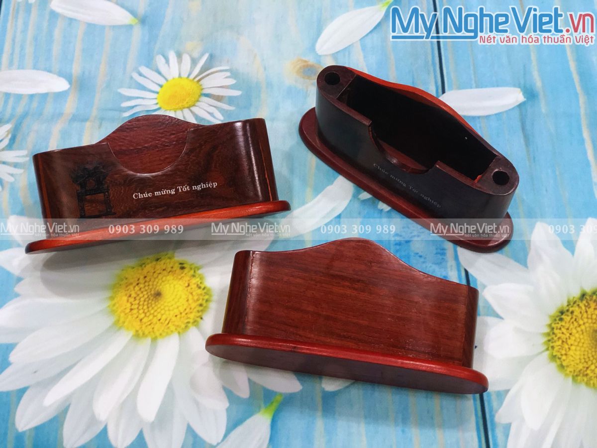 Hộp gỗ cắm bút và đựng namecard- QTN41/1