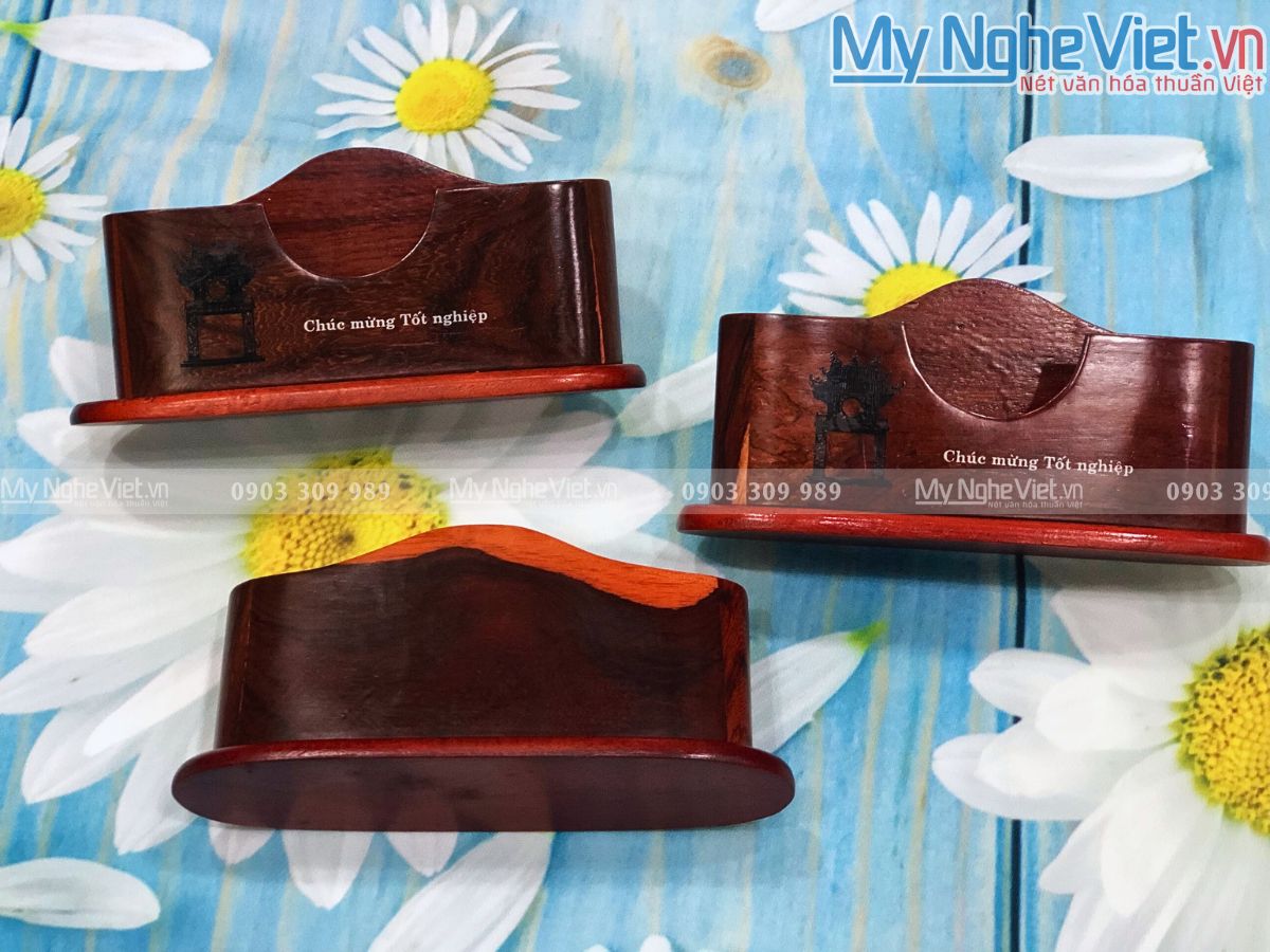 Hộp gỗ cắm bút và đựng namecard- QTN41/1